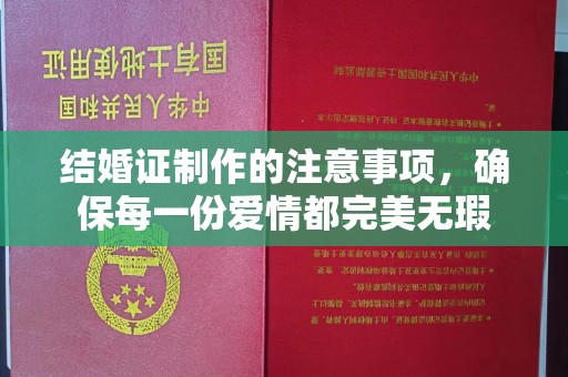 鹿野结婚证制作的注意事项，确保每一份爱情都完美无瑕