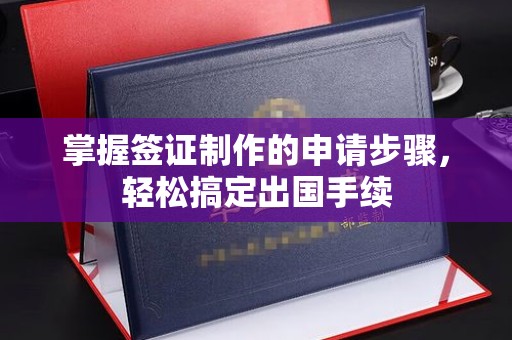 鹿野掌握签证制作的申请步骤，轻松搞定出国手续