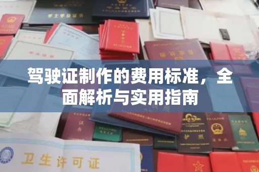 鹿野驾驶证制作的费用标准，全面解析与实用指南